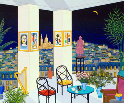 Fanch Ledan - Interior with Budda - Limited Edition Lithograph