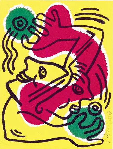 Keith Haring - International Volunteer Day - Limited Edition Serigraph