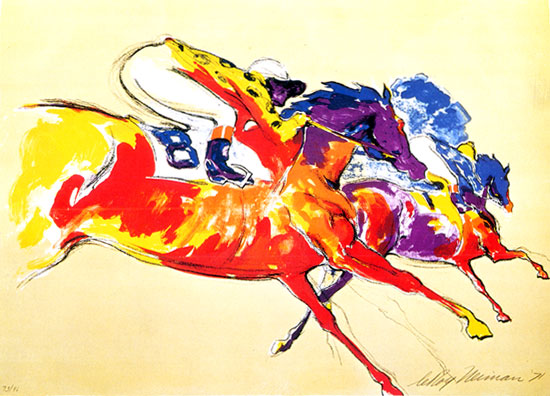Leroy Neiman - Into The Turn - Limited Edition Lithograph