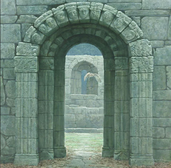 Robert Bateman - Irish Church and Barn Owl - Limited Edition Lithograph
