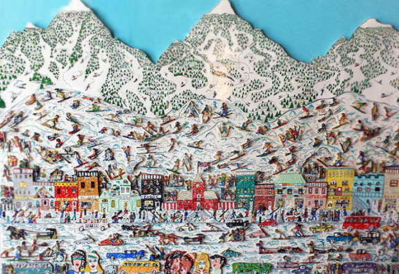 James Rizzi - It's The Altitude - 3-D Limited Edition Serigraph