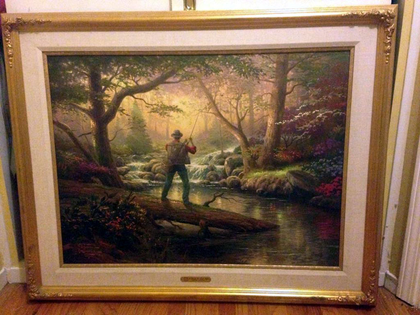 Thomas Kinkade - It Doesn't Get Much Better - Limited Edition Offset Lithograph on Canvas