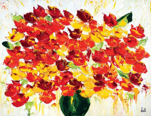 Jaline Pol - It's a Shiver Full of Happiness - Limited Edition Giclee on Canvas