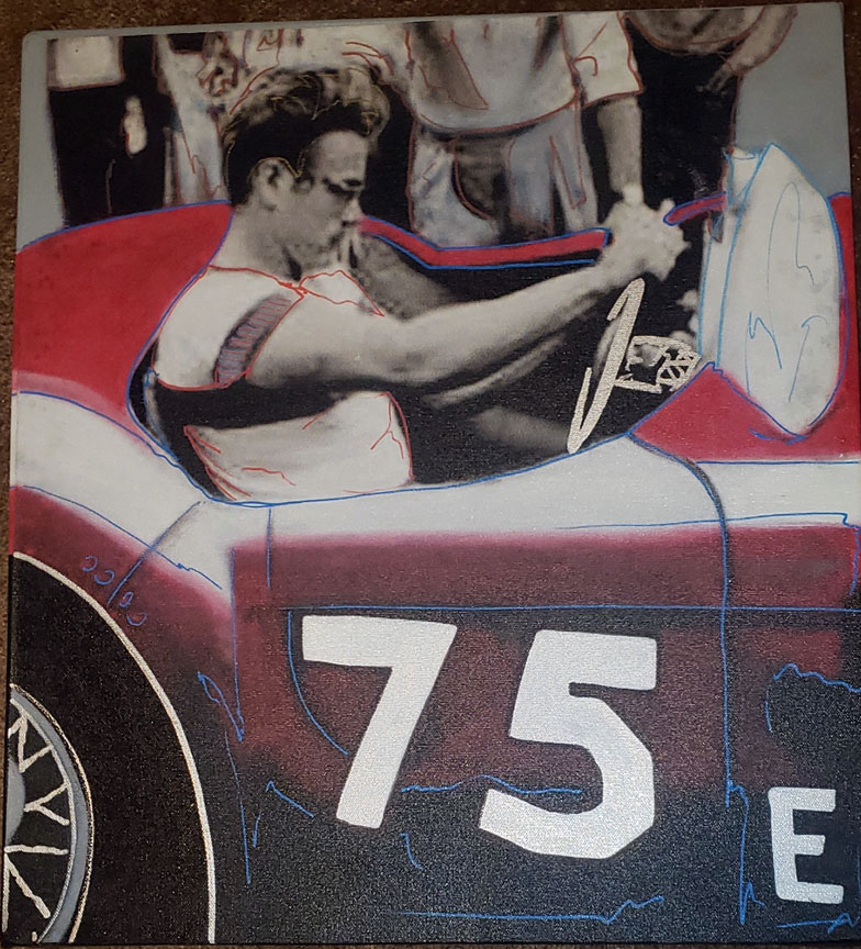 Steve Kaufman - James Dean - The Racer - Limited Edition Serigraph on Canvas
