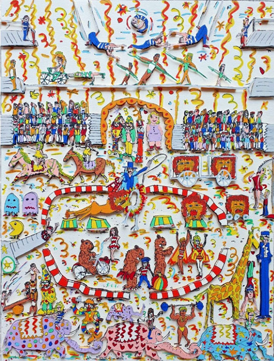 James Rizzi - Circus - 3-D Limited Edition Serigraph