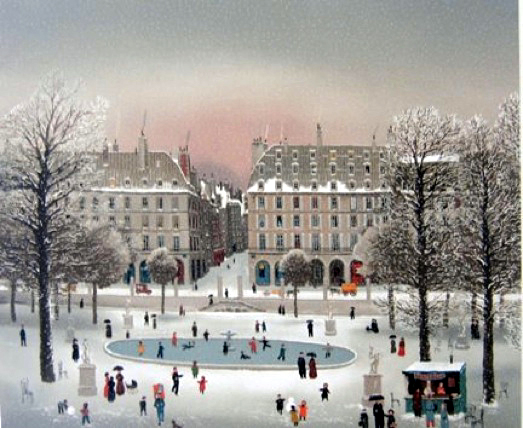 Michel Delacroix - Jardin de Tuileries - Limited Edition Lithograph