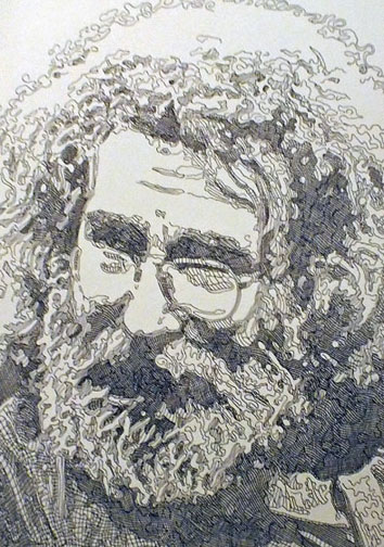 Guillaume Azoulay - Jerry Garcia Portrait - Limited Edition Etching