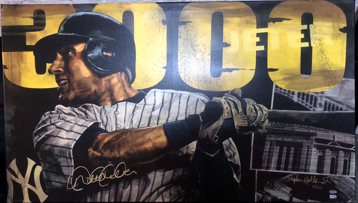 Stephen Holland - Derek Jeter 3000th Hit - Limited Edition Giclee on Canvas