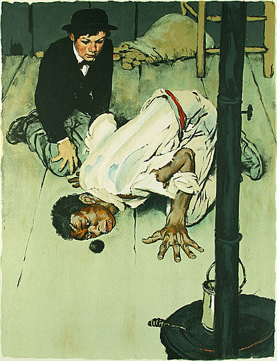 Norman Rockwell - Jim Got Down on His Knees - Limited Edition Lithograph