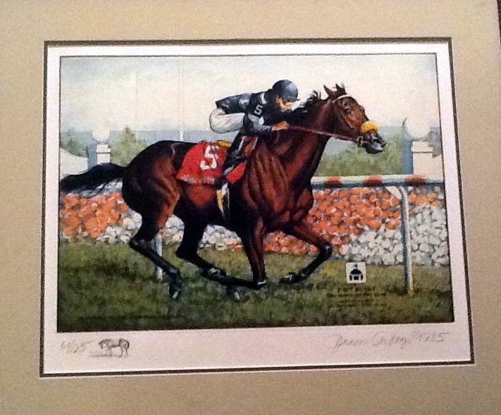 Jenness Cortez - 1984 Horse of the Year - John Henry - Limited Edition Etching