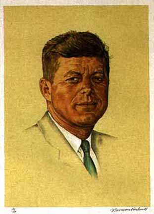 Norman Rockwell - John Kennedy - Limited Edition Lithograph on Japon Paper
