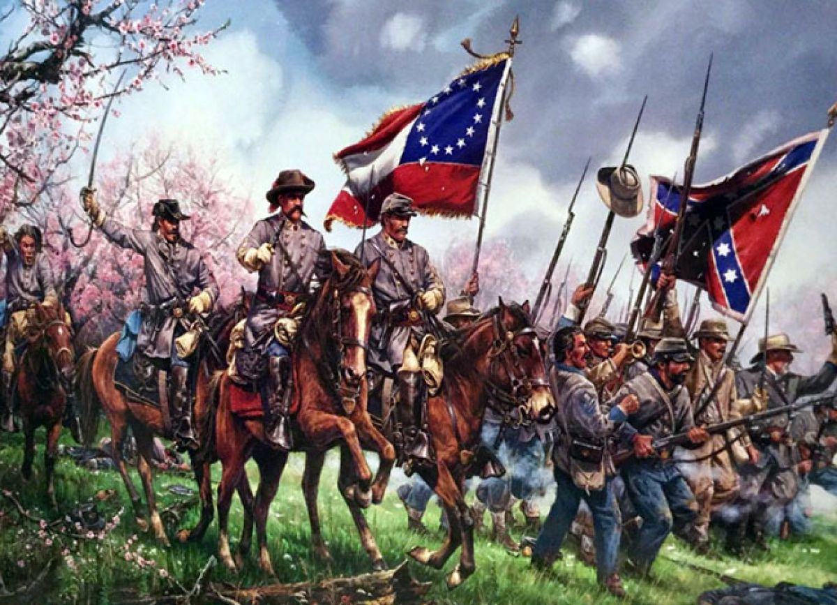 John Paul Strain - Charge Through the Peach Orchard - Limited Edition Lithograph