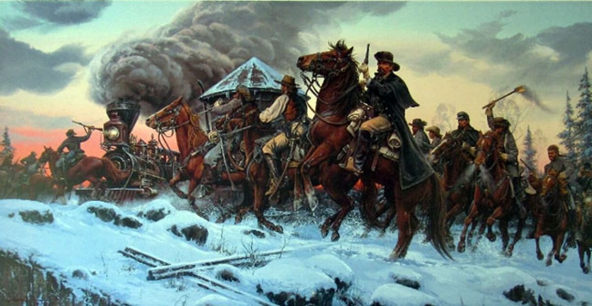 John Paul Strain - Raid on the L&N Railroad - Limited Edition Lithograph