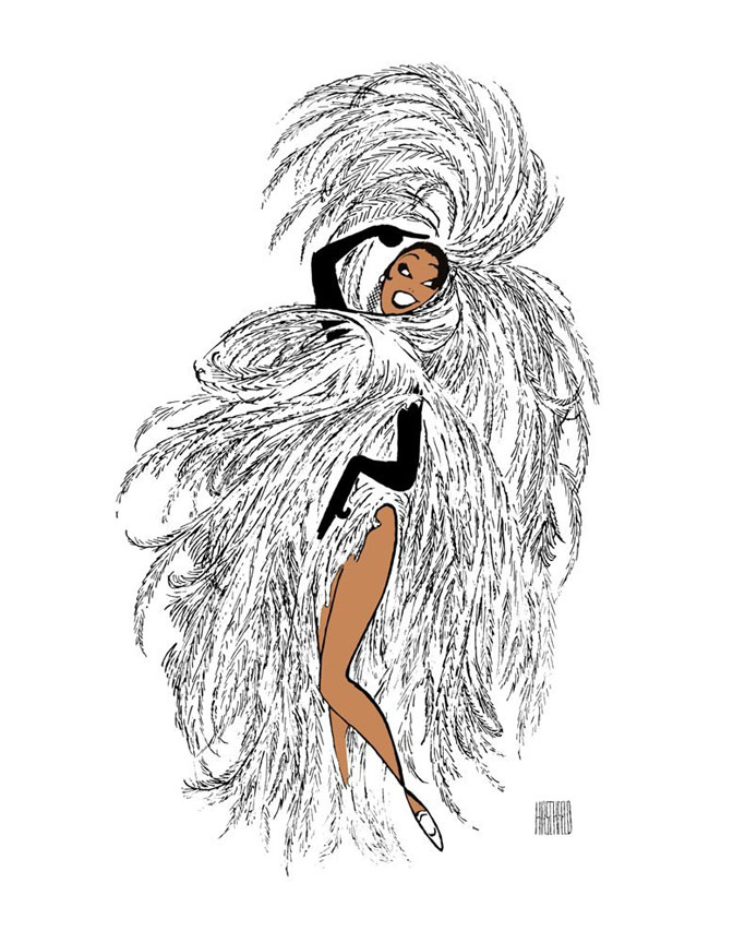 Al Hirschfeld - Chez Josephine (Josephine Baker In Paris) - Limited Edition Lithograph