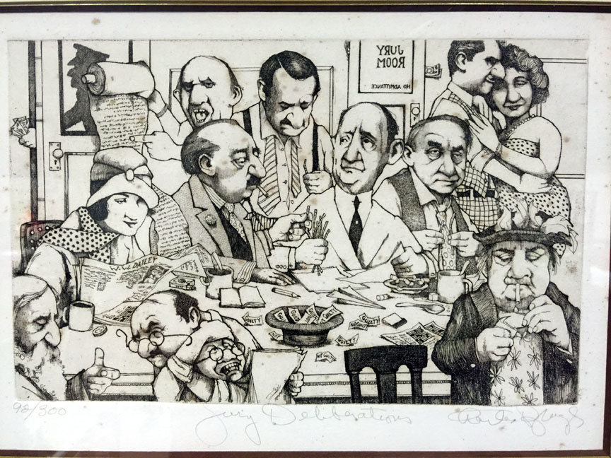 Charles Bragg - Jury Deliberation - Limited Edition Lithograph