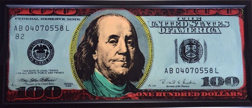 Steve Kaufman - American Money New - Limited Edition Serigraph on Canvas