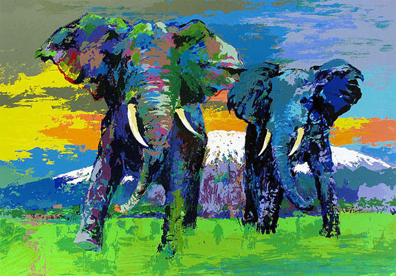 Leroy Neiman - Kilimanjaro Bulls - Limited Edition Serigraph