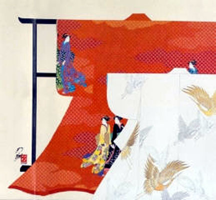 Hisashi Otsuka - Kimono Fantasy - Limited Edition Mixed Media