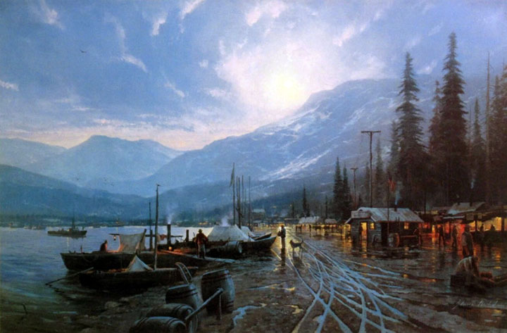 Thomas Kinkade - Dawson Yukon River - Limited Edition Offset Lithograph