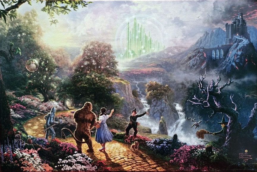 Thomas Kinkade - Dorothy Discovering Oz - Limited Edition Offset Lithograph on Canvas