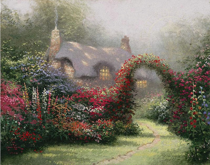Thomas Kinkade - Glory of Morning - Limited Edition Offset Lithograph on Canvas