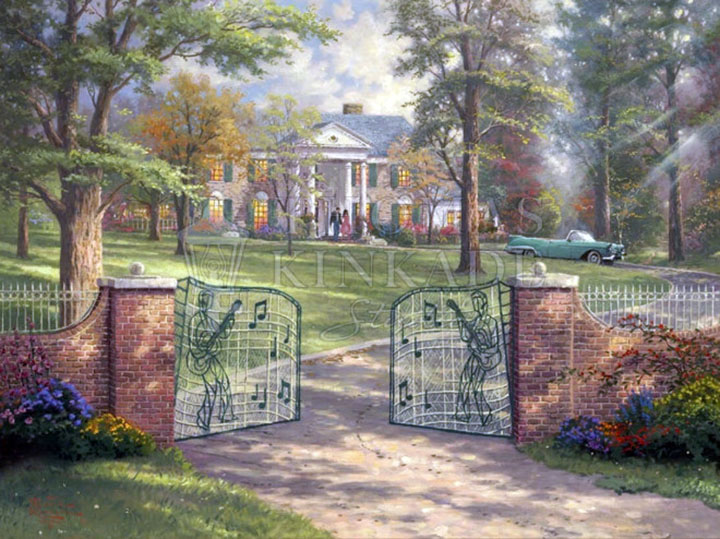 Thomas Kinkade - Graceland 50th Anniversary - Limited Edition Offset Lithograph