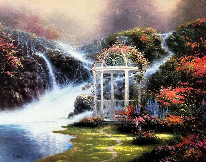 Thomas Kinkade - Hidden Arbor Secret Garden Places II - Limited Edition Offset Lithograph