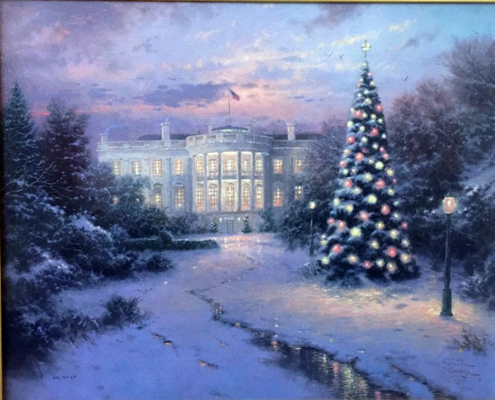 Thomas Kinkade - Lights of Liberty - Limited Edition Offset Lithograph on Canvas