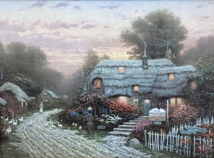 Thomas Kinkade - Olde Porterfield Tea Room - Limited Edition Offset Lithograph