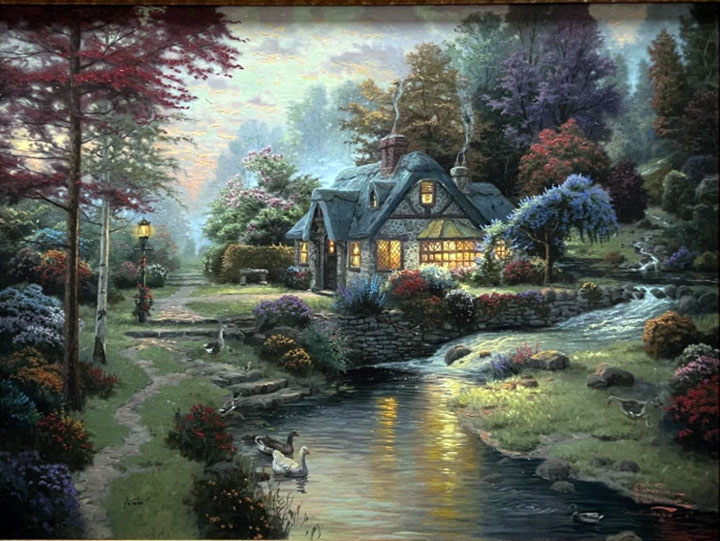 Thomas Kinkade - Stillwater Cottage - Limited Edition Offset Lithograph on Canvas