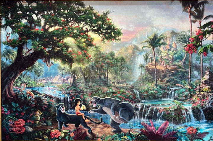 Thomas Kinkade - The Jungle Book - Limited Edition Offset Lithograph on Canvas
