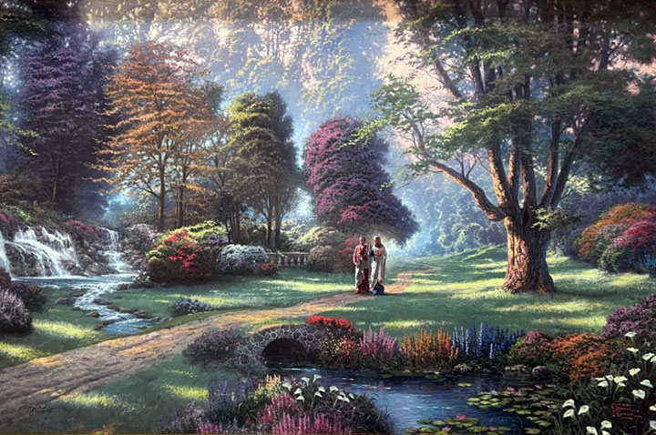 Thomas Kinkade - Walk Of Faith - Limited Edition Offset Lithograph on Canvas