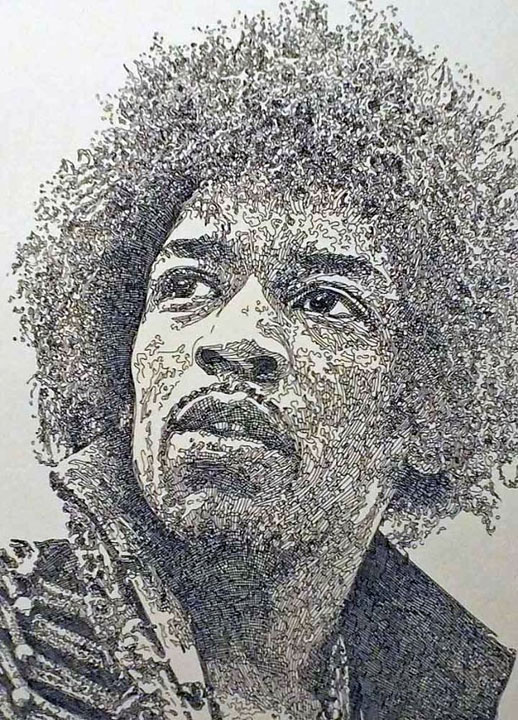 Guillaume Azoulay - Kiss the Sky - Jimi Hendrix - Limited Edition Etching