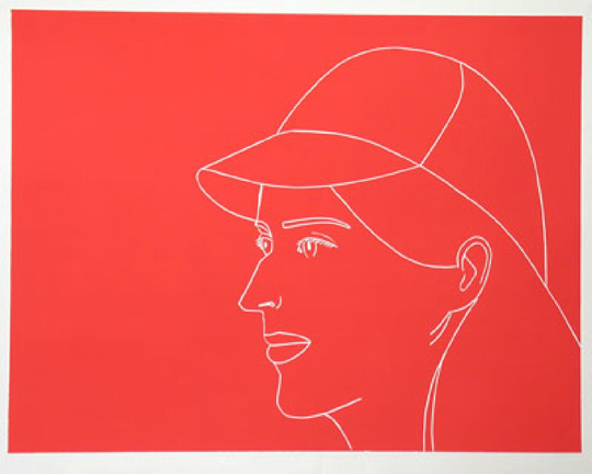 Alex Katz - Kym With Baseball Cap - Limited Edition Linoleumcut