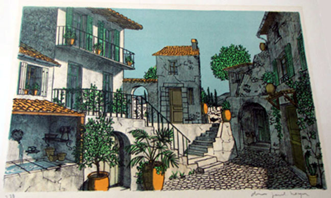 Dennis Paul Noyer - La Cour De St. Paul and Untitled Venetian Canal - Limited Edition Lithograph