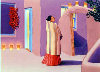 RC Gorman - La Dona's Visit - Limited Edition Lithograph
