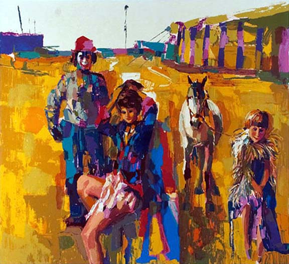 Nicola Simbari - La Famille Du Cirque - Limited Edition Serigraph