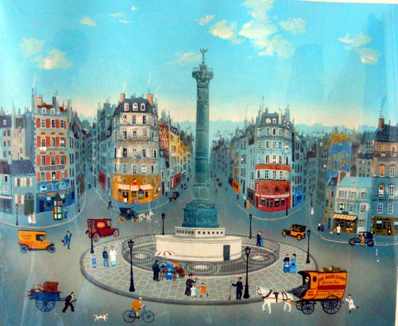 Michel Delacroix - La Place de la Bastille - Limited Edition Lithograph