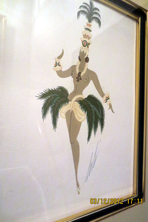  Erte - La Raphia di Madgascar - Original Painting - Gouache
