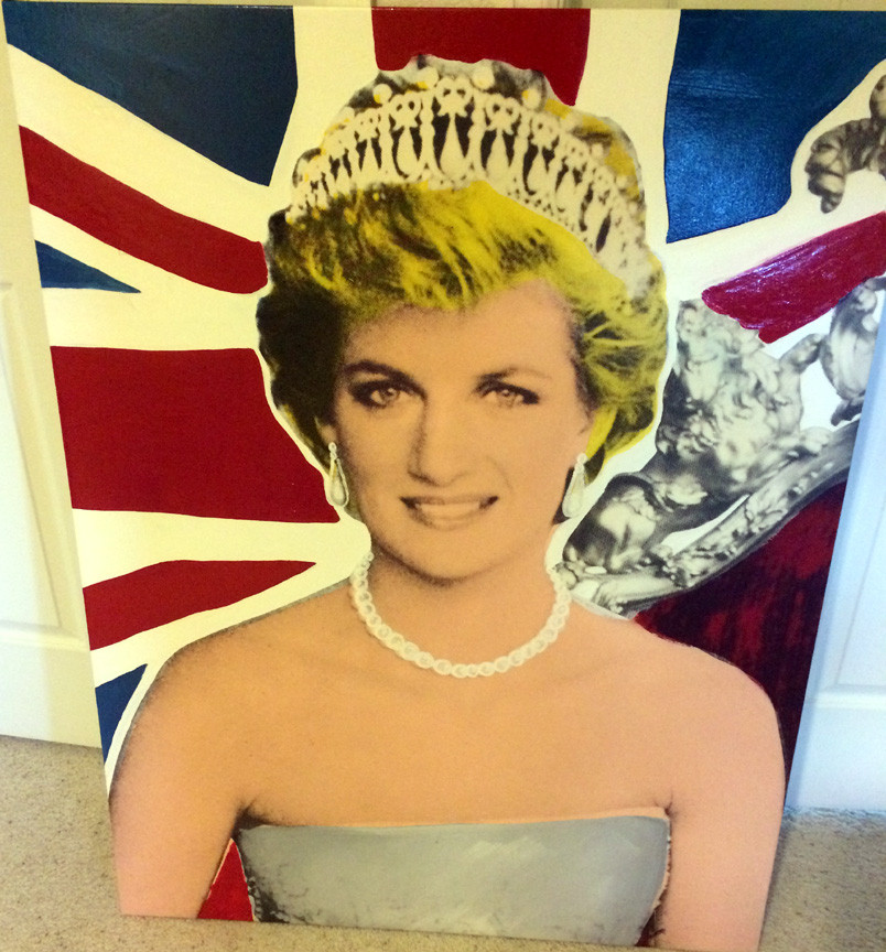 Steve Kaufman - Lady Diana - Limited Edition Serigraph on Canvas