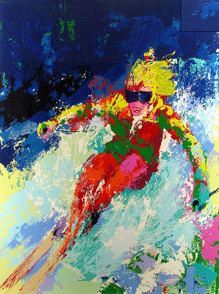 Leroy Neiman - Lady Skier - Limited Edition Serigraph