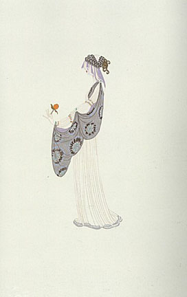  Erte - Lady with a Rose - Limited Edition Serigraph