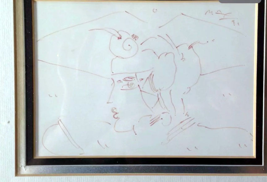 Peter Max - Lady Of The Future - Original Painting - Ink Drawing