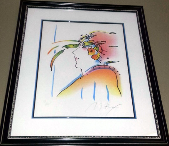 Peter Max - Lady With Feathers - Limited Edition Lithograph