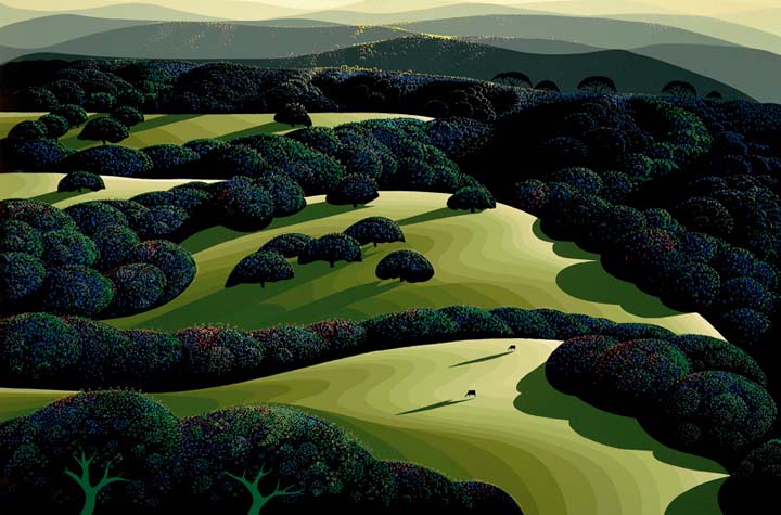 Eyvind Earle - Late Afternoon - Limited Edition Serigraph
