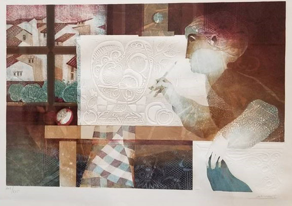 Sunol Alvar - Le Chevalet - Limited Edition Lithograph
