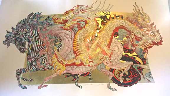 Guillaume Azoulay - Le Dragon D'Ore - Limited Edition Serigraph