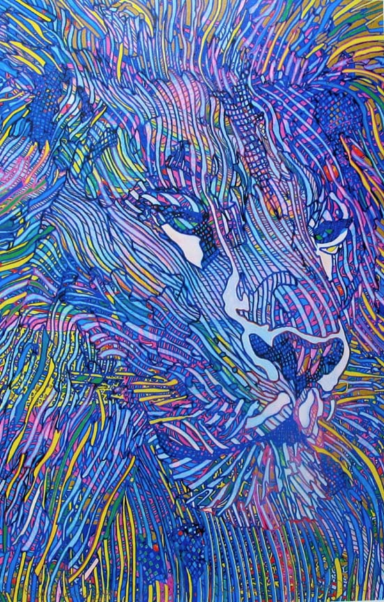 Guillaume Azoulay - Le Lion - Limited Edition Giclee on Canvas