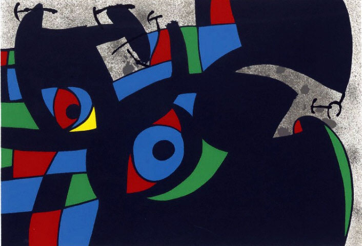 Joan Miro - Le Lezard Aux Plumes D'Or Plate VI - Limited Edition Lithograph