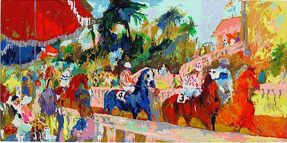 Leroy Neiman - Leaving The Paddock - Limited Edition Serigraph